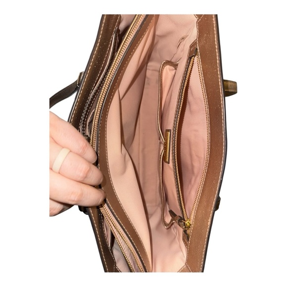 Tory Burch ~Rose Gold Tote~ Pre-Owned - Picture 7 of 10